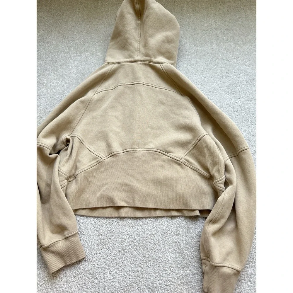 Lululemon Scuba Half-Zip Cotton-Blend Hoody - Heathered Nutmeg M/L